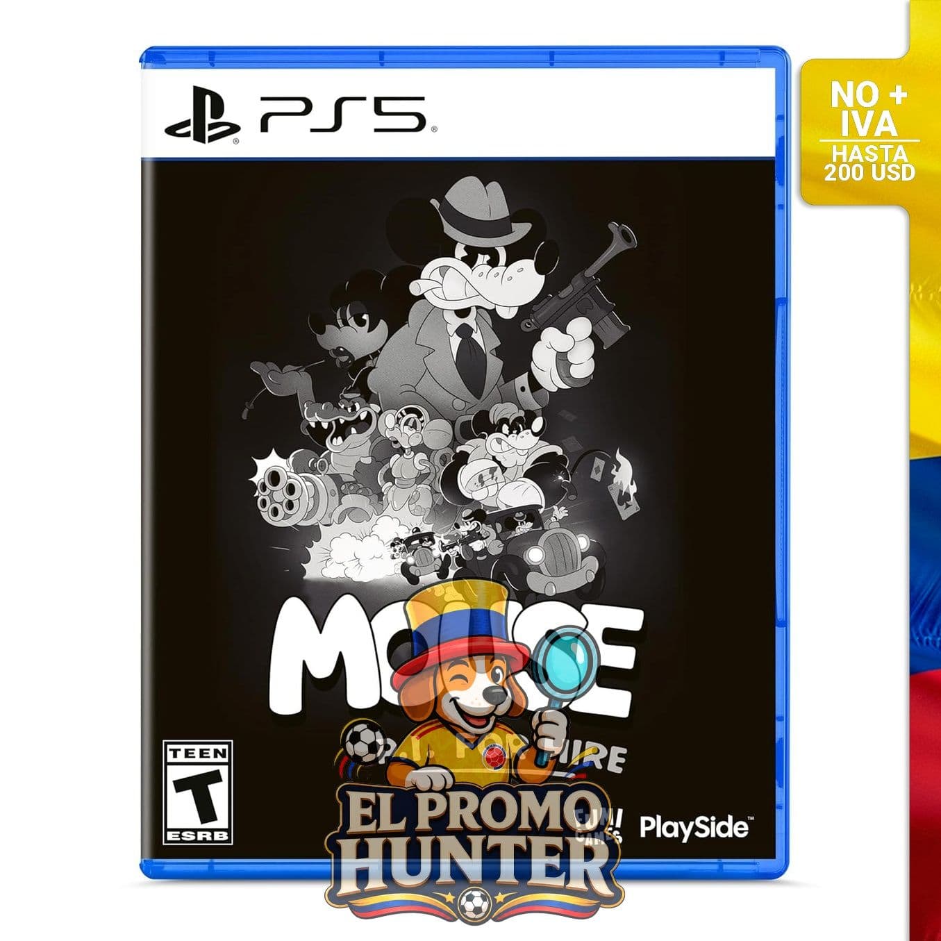 Mouse P.I. For Hire para PS5, diseñado para juegos de acción y aventura.