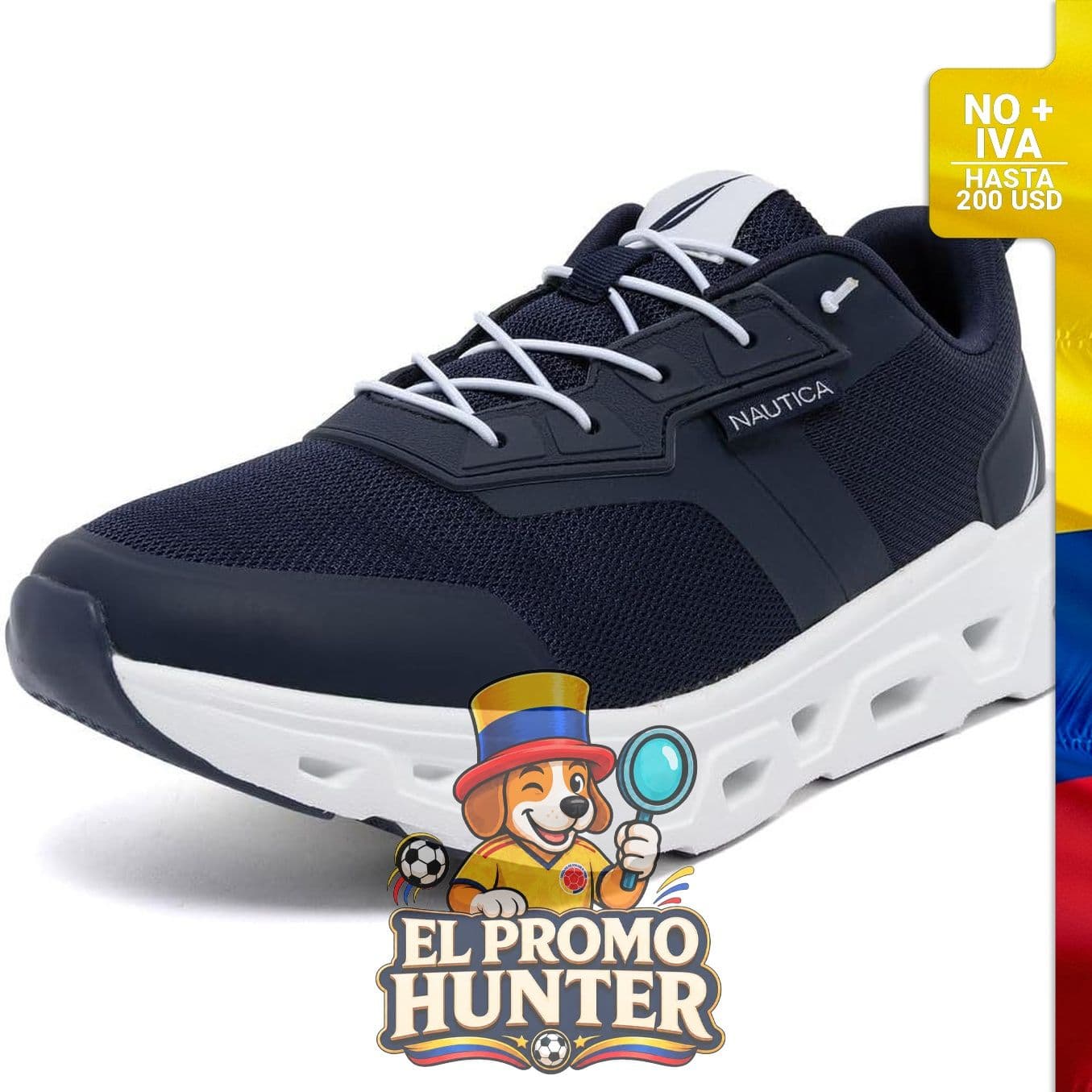 Zapatillas de correr Nautica para hombre, diseño ligero y transpirable.