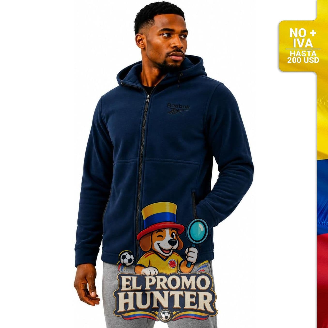 Chaqueta de forro polar Reebok para hombre.