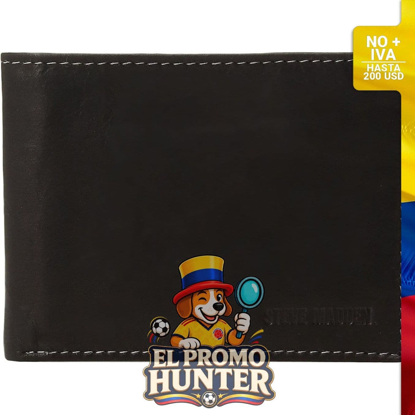 Cartera delgada de cuero para hombre con bolsillos abatibles y capacidad adicional.