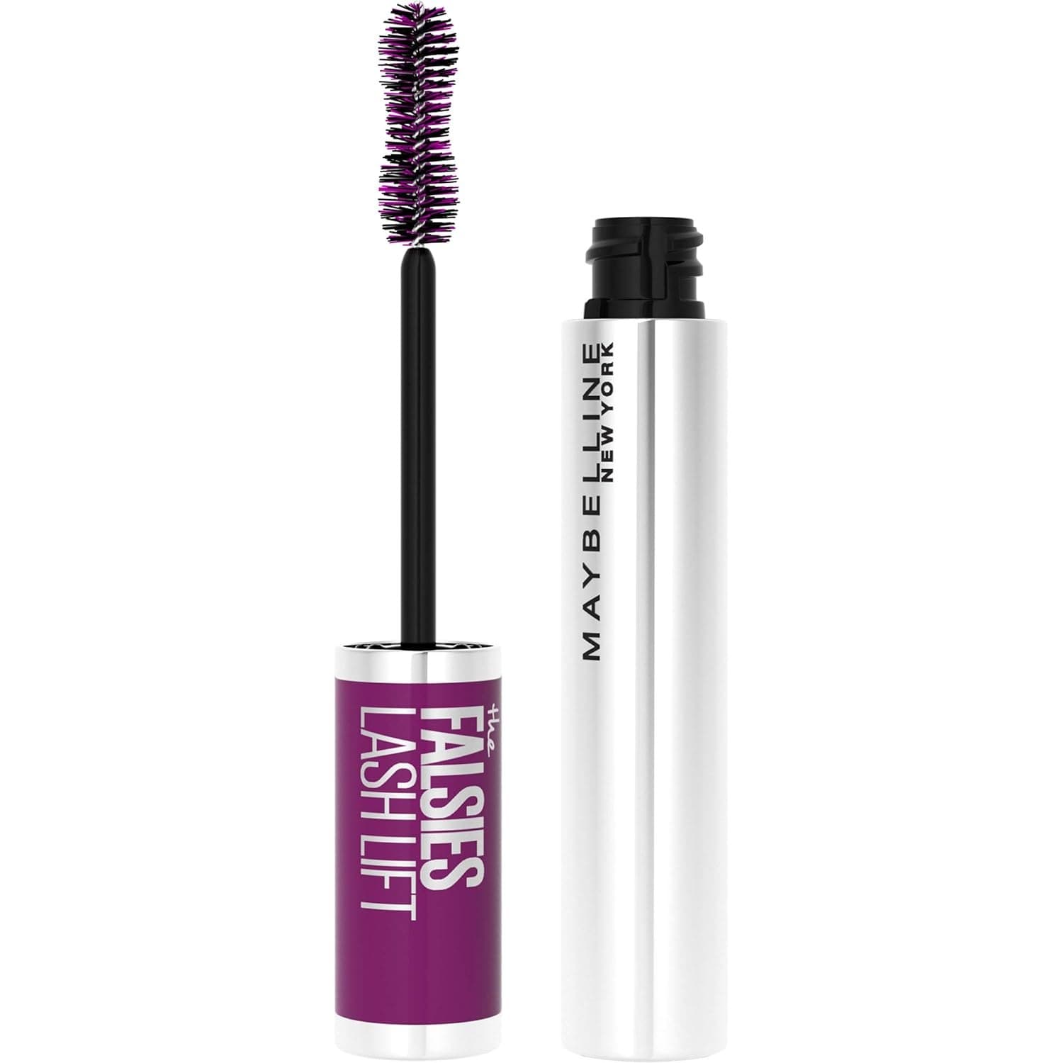 Pestañina lavable Maybelline The Falsies Lash Lift, voluminizadora y alargadora.