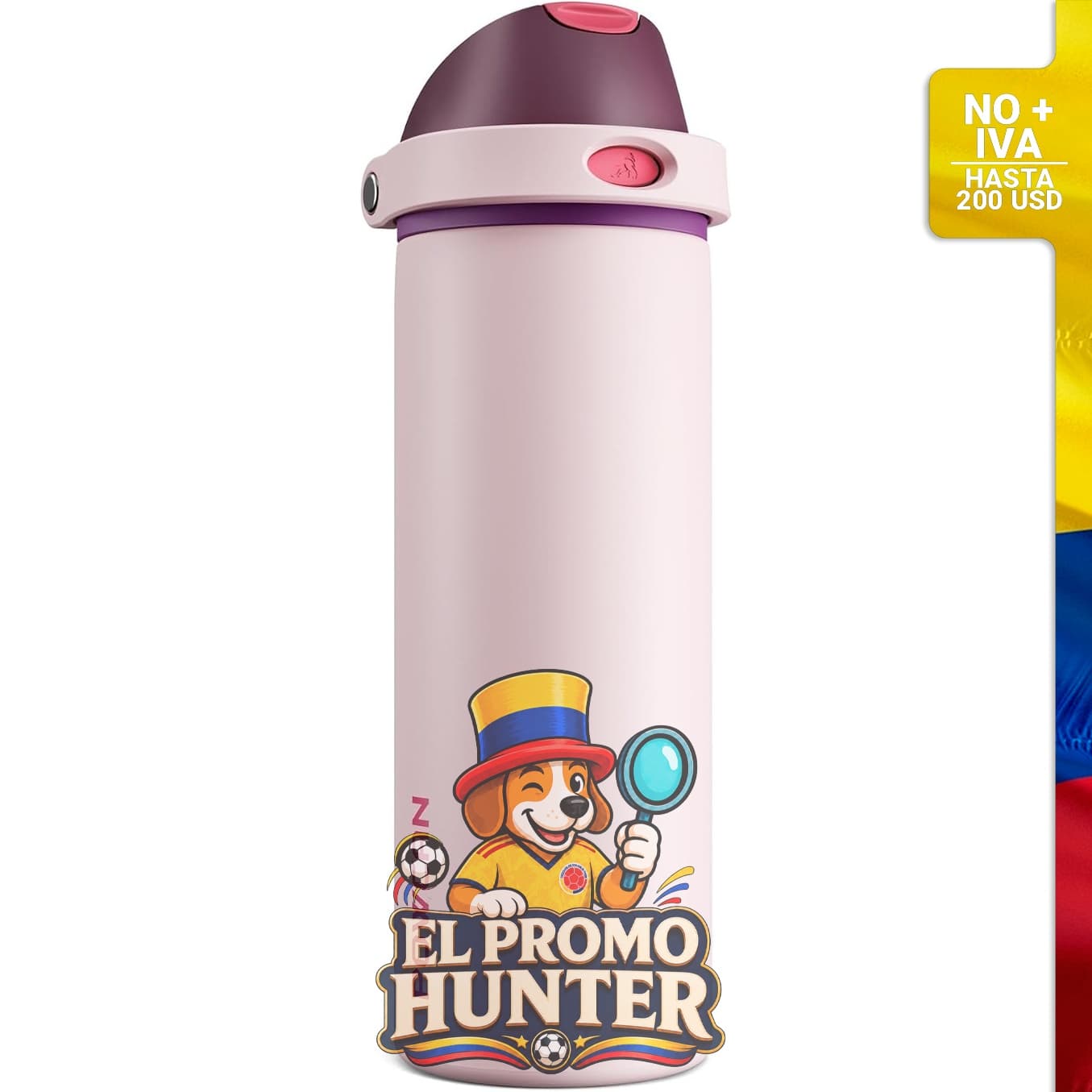 Botella térmica de 710 ml, diseño 2 en 1.