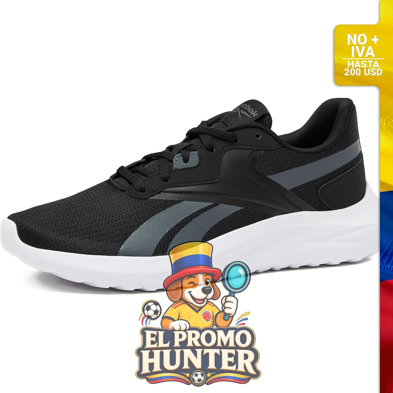 Tenis Reebok Energen Lux para hombre, diseño deportivo con suela de goma y parte superior de malla.