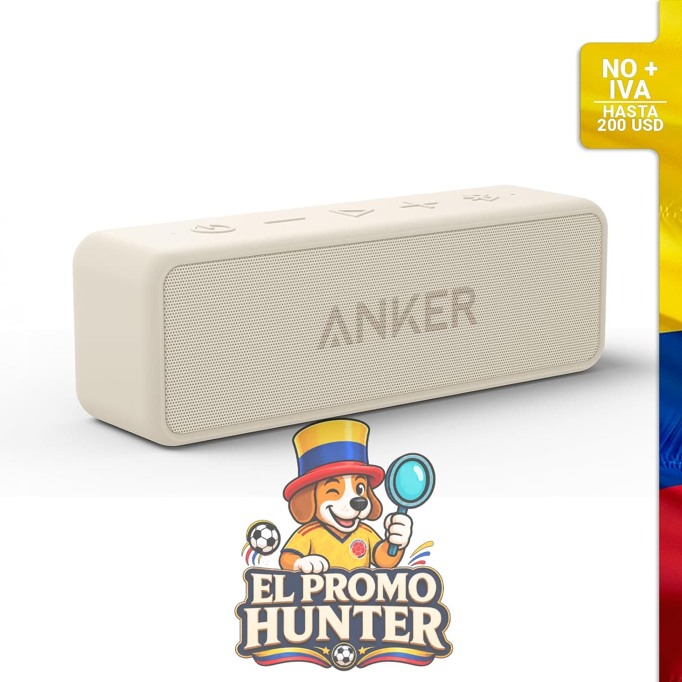 Altavoces Bluetooth Soundcore Anker 2, 12 W, con micrófono integrado y resistencia al agua IPX7.