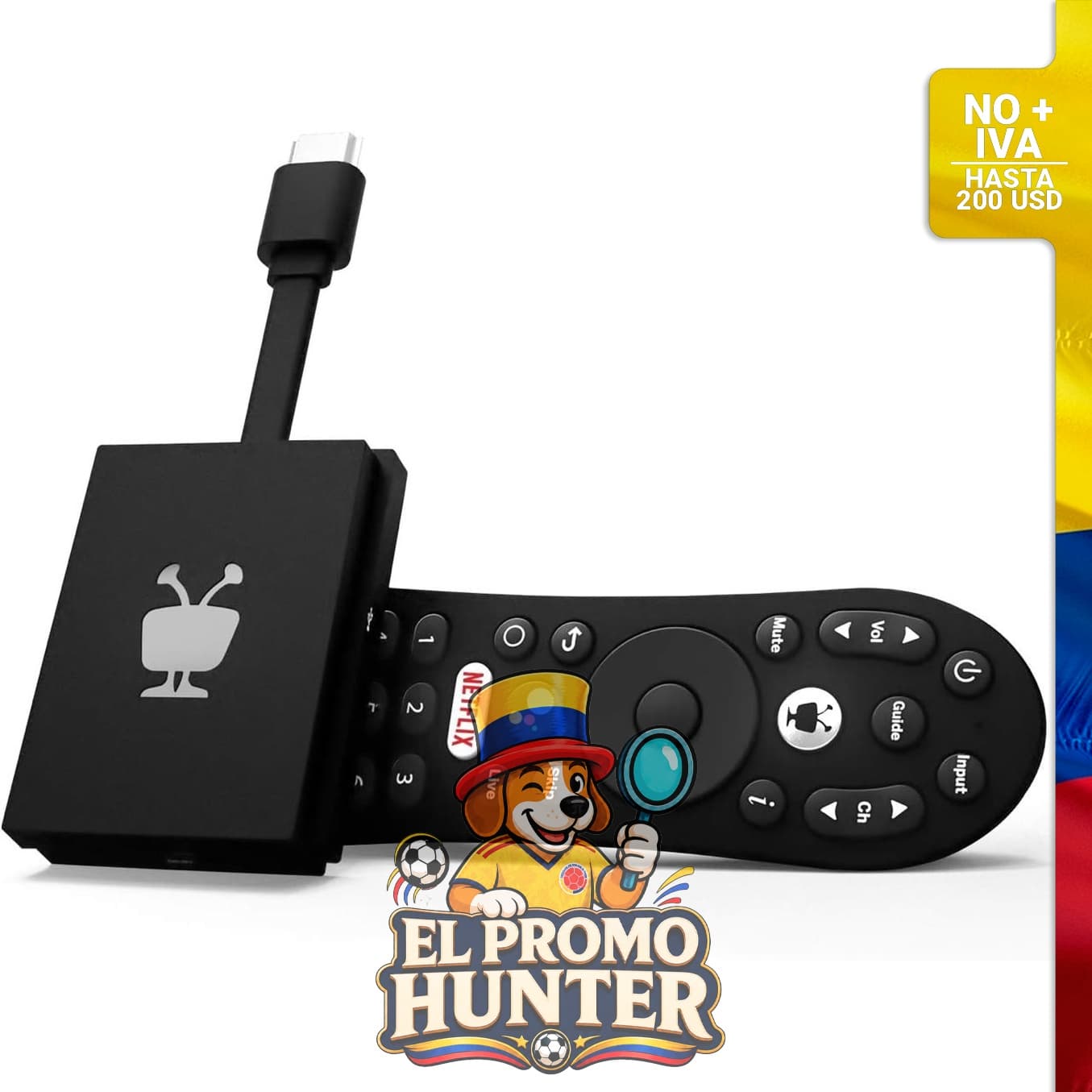 TiVo Stream 4K, dispositivo de streaming con soporte para 4K UHD, Dolby Vision HDR y sonido Dolby Atmos.