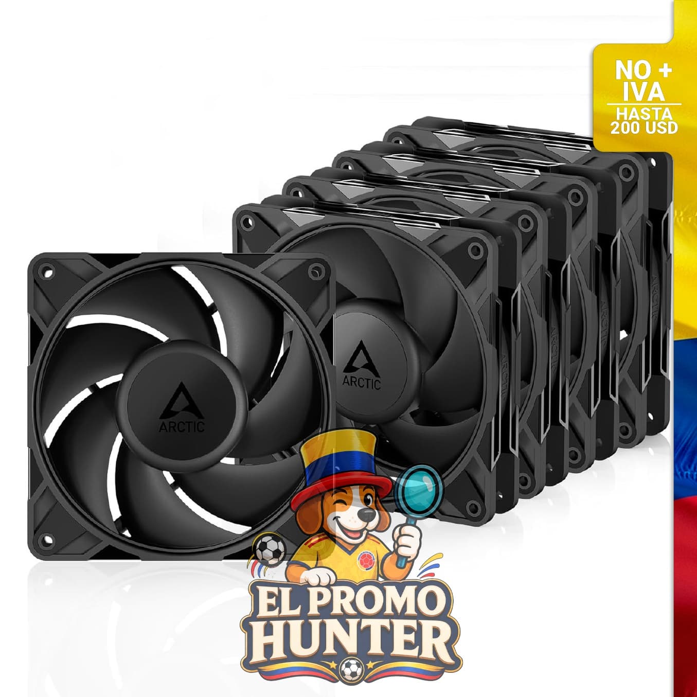Ventilador PWM de 120 mm, 600-3000 RPM, rodamiento de fluido dinámico, incluye splitter de cable Y.