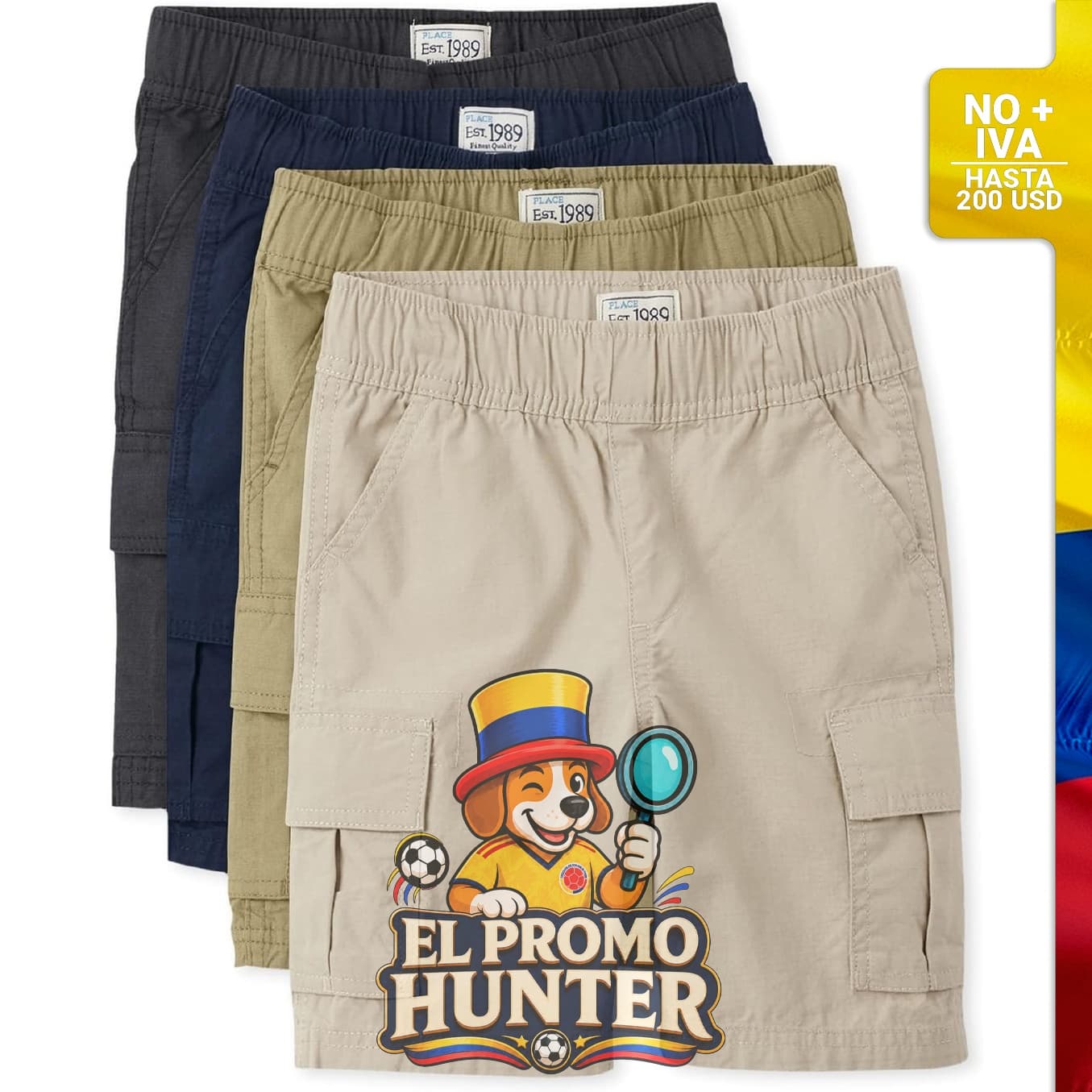 Pantalones cortos tipo cargo Essential para niño de The Children's Place.