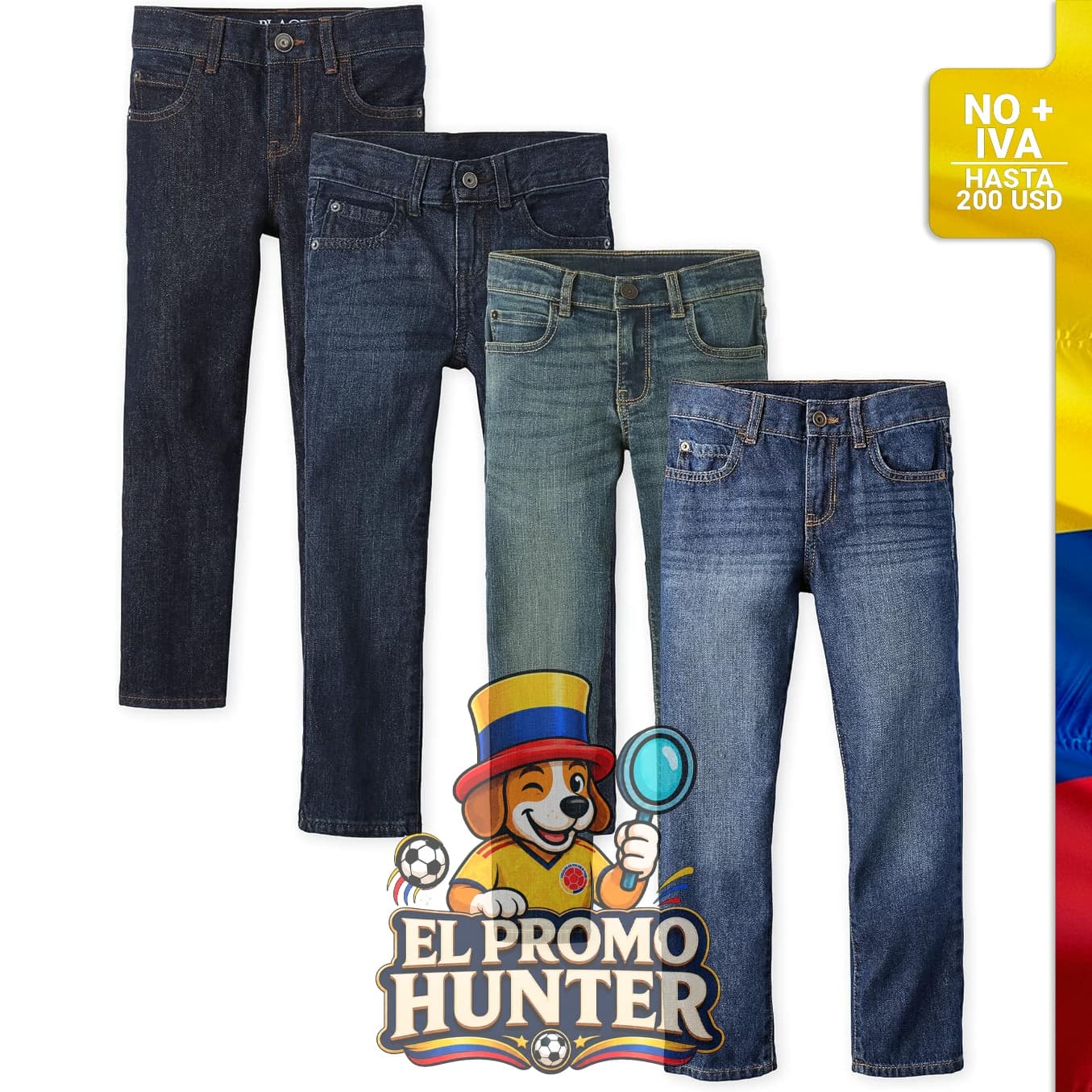 Vaqueros rectos para niño de The Children's Place, modelo 193163.