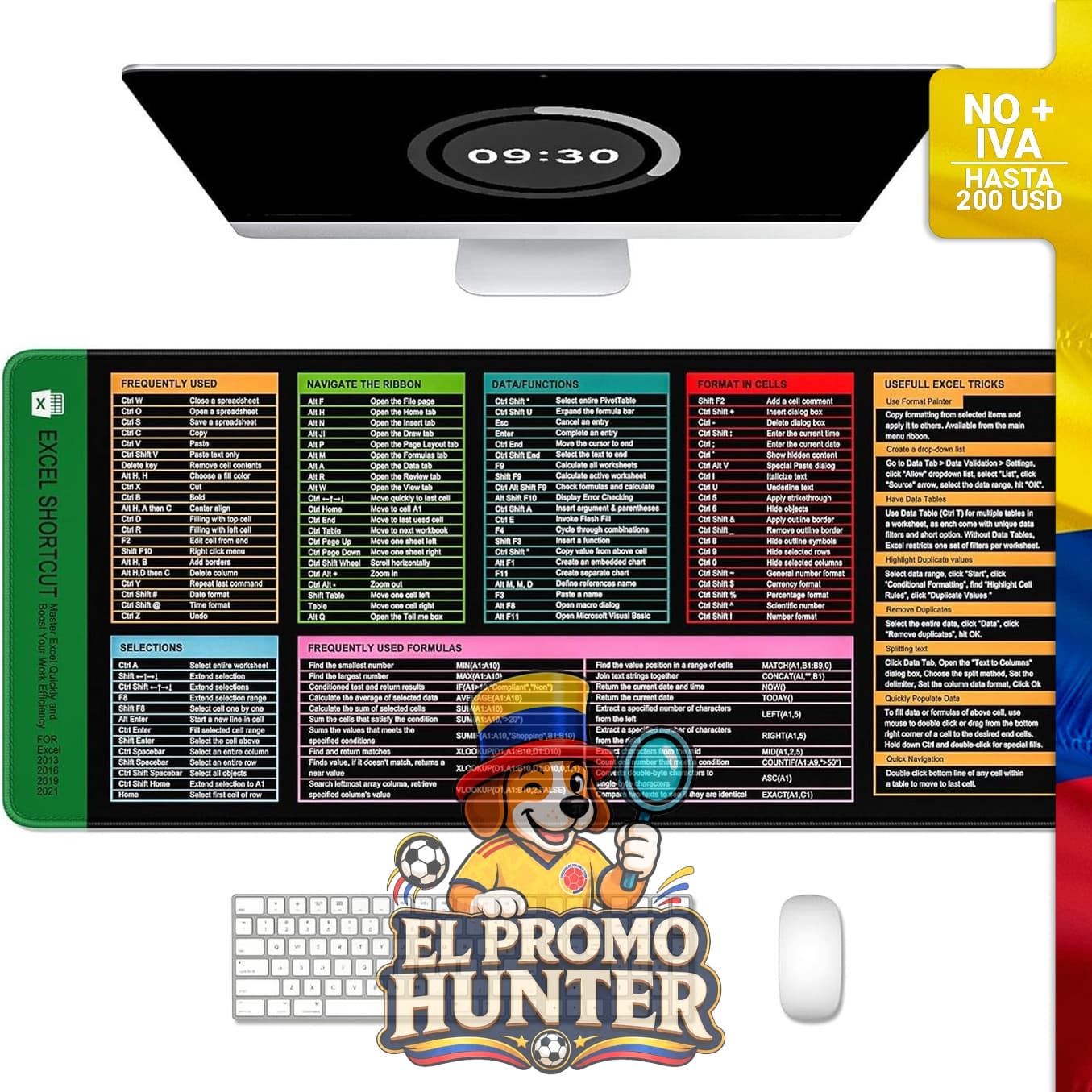 Alfombrilla de mouse grande para videojuegos, XL, goma gruesa, bordes cosidos, tamaño completo para escritorio.