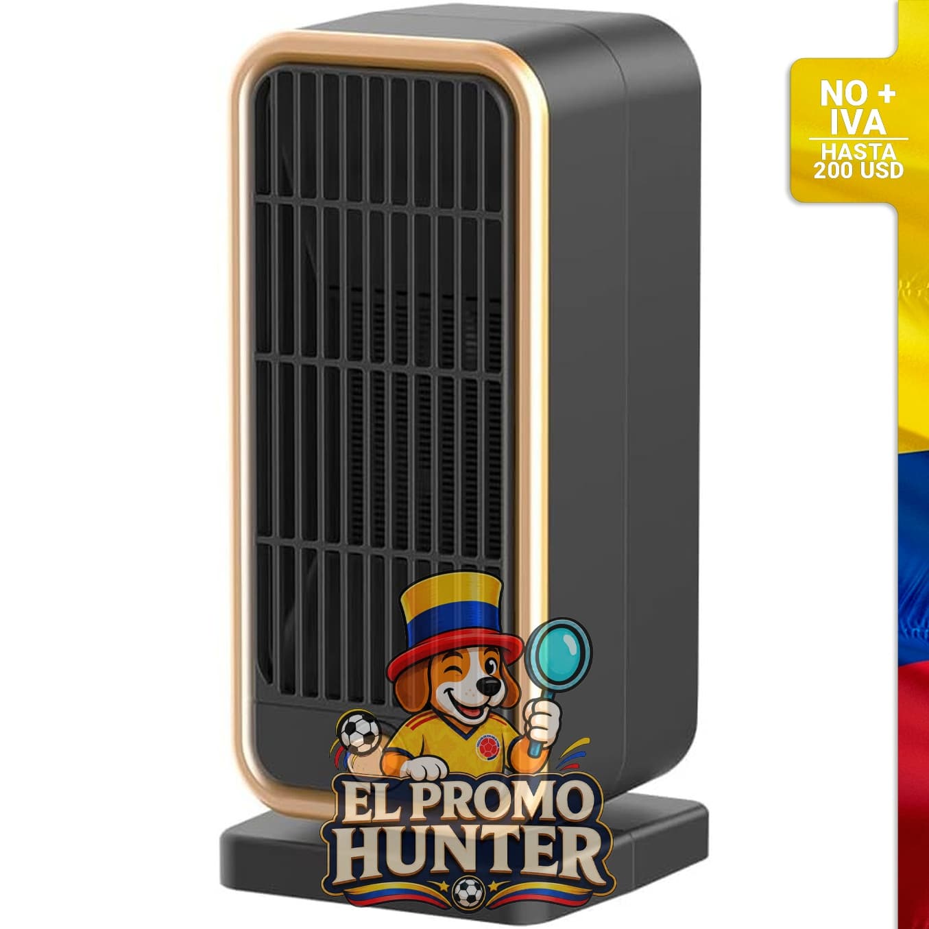 Calentador cerámico PTC de 500 W, marca Omberr.