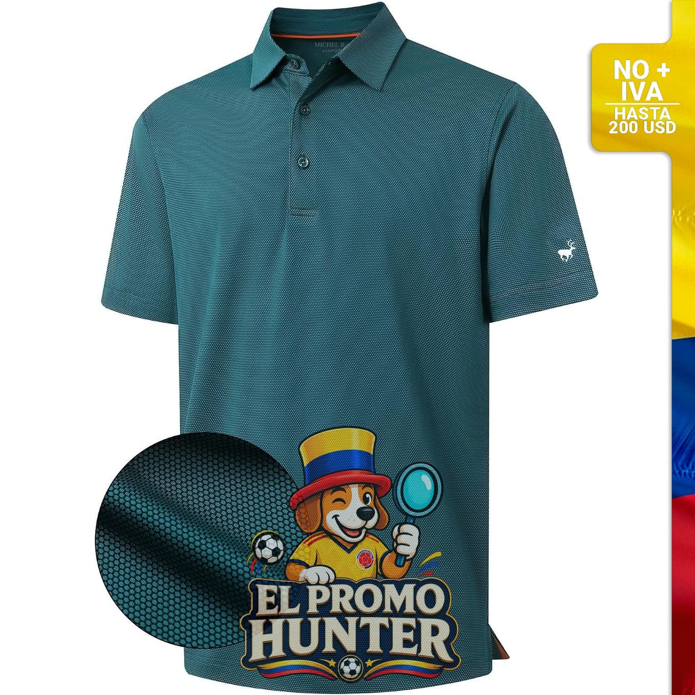 Polo Rouen para hombre, 100% algodón, disponible en varias tallas.
