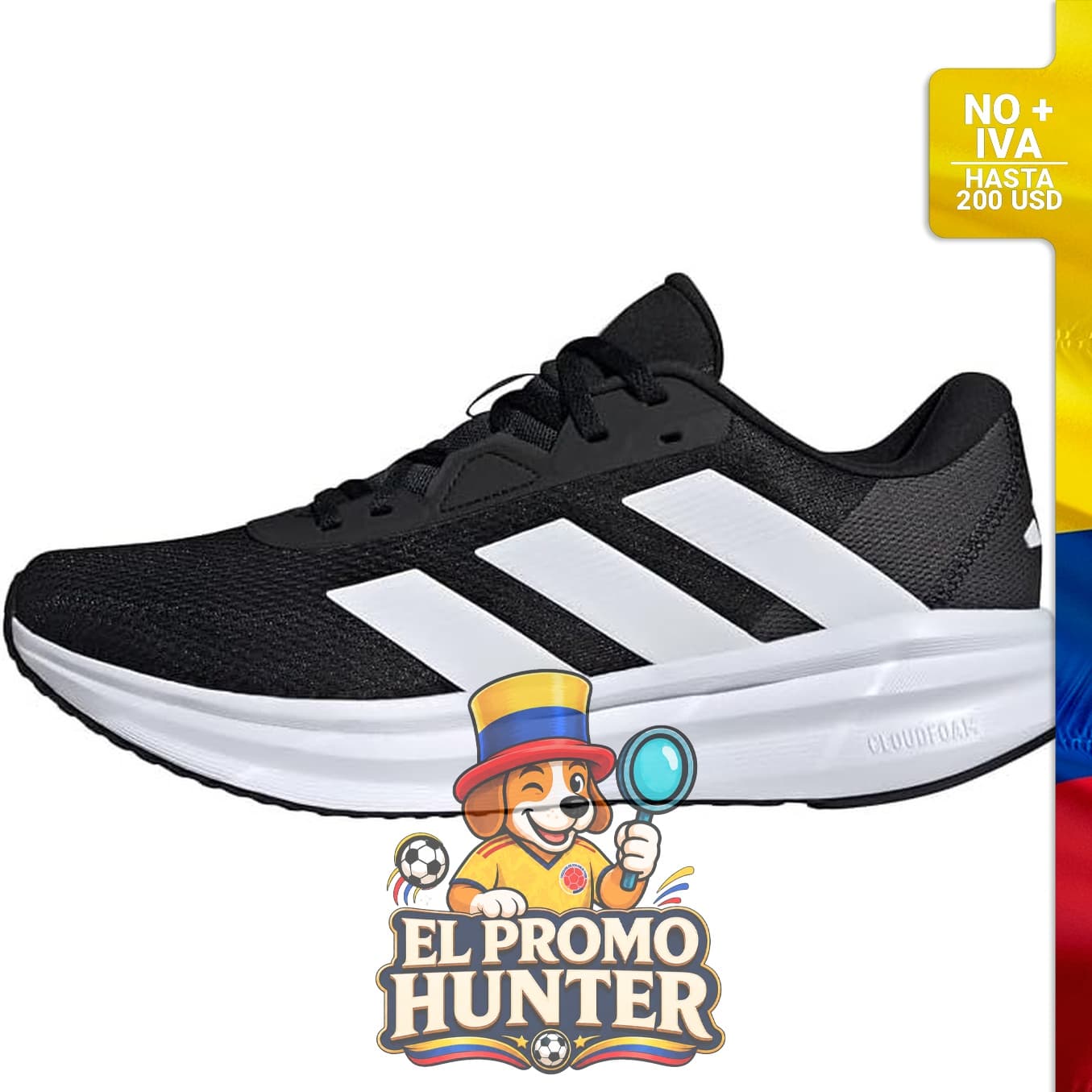 Tenis Adidas Galaxy 7 para hombre, con diseño deportivo y suela de goma.