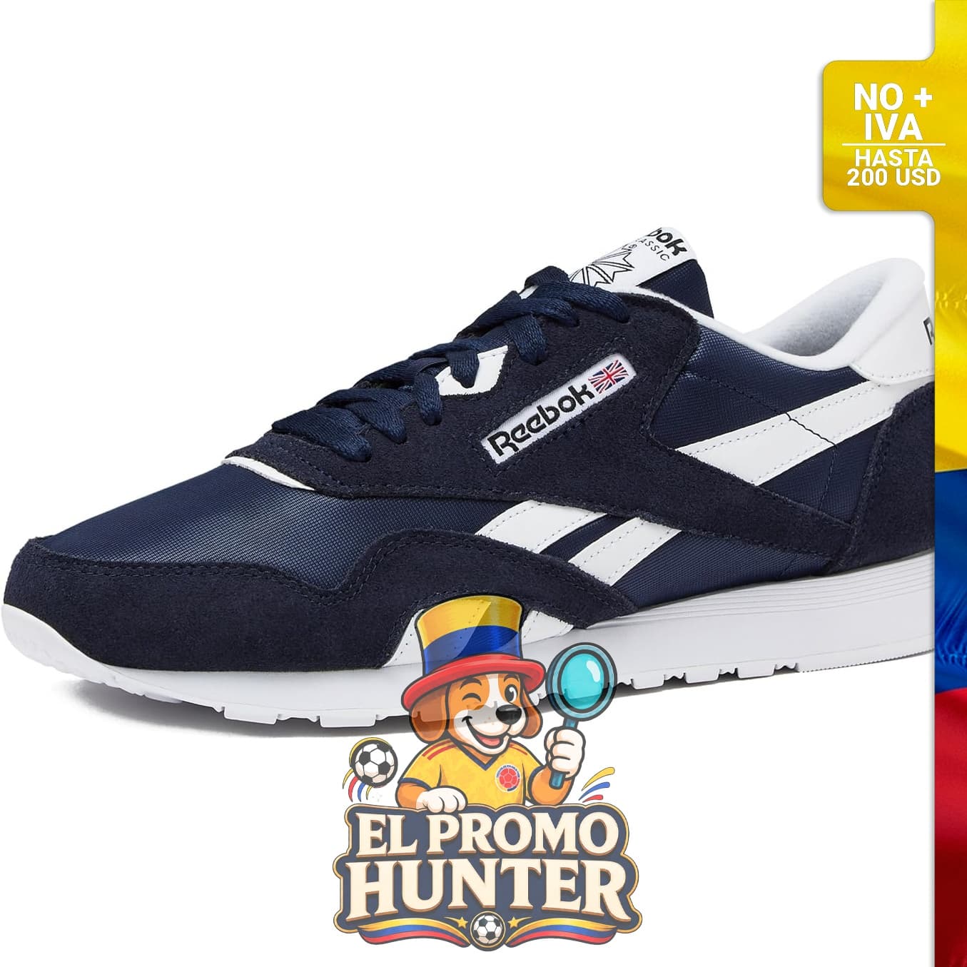 Tenis Reebok Classic Nylon para hombre, modelo 162424, material nylon.