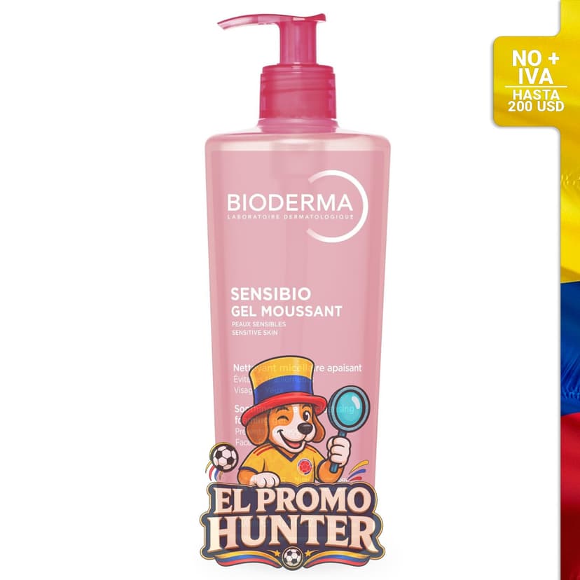 Gel espumoso limpiador facial Bioderma Sensibio, 200 ml.