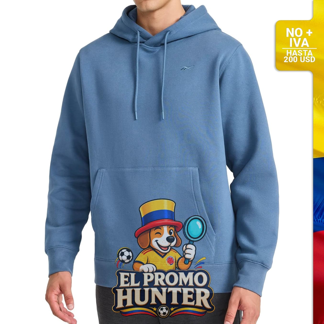 Sudadera con capucha de forro polar Reebok para hombre.