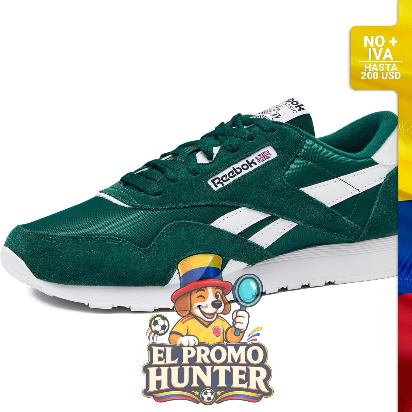 Zapatillas de tenis clásicas de nylon para hombre Reebok.
