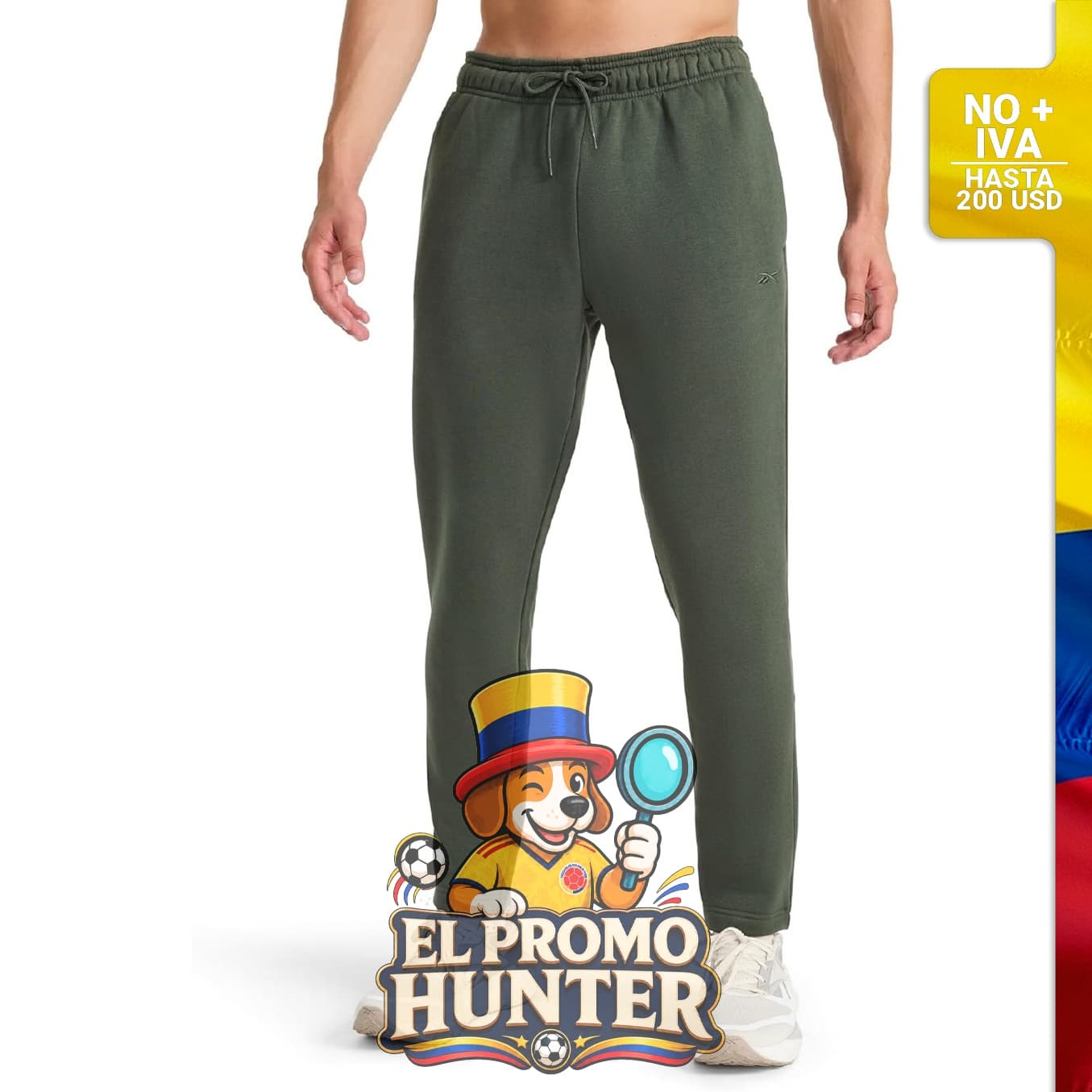 Pantalón de forro polar Reebok para hombre, ajuste estándar.