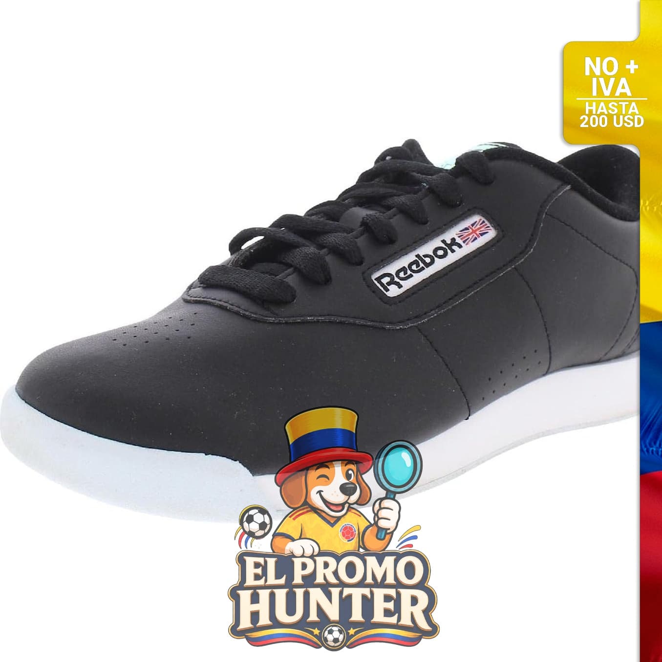 Tenis Reebok Princess para mujer, diseño clásico, material sintético, suela de goma.
