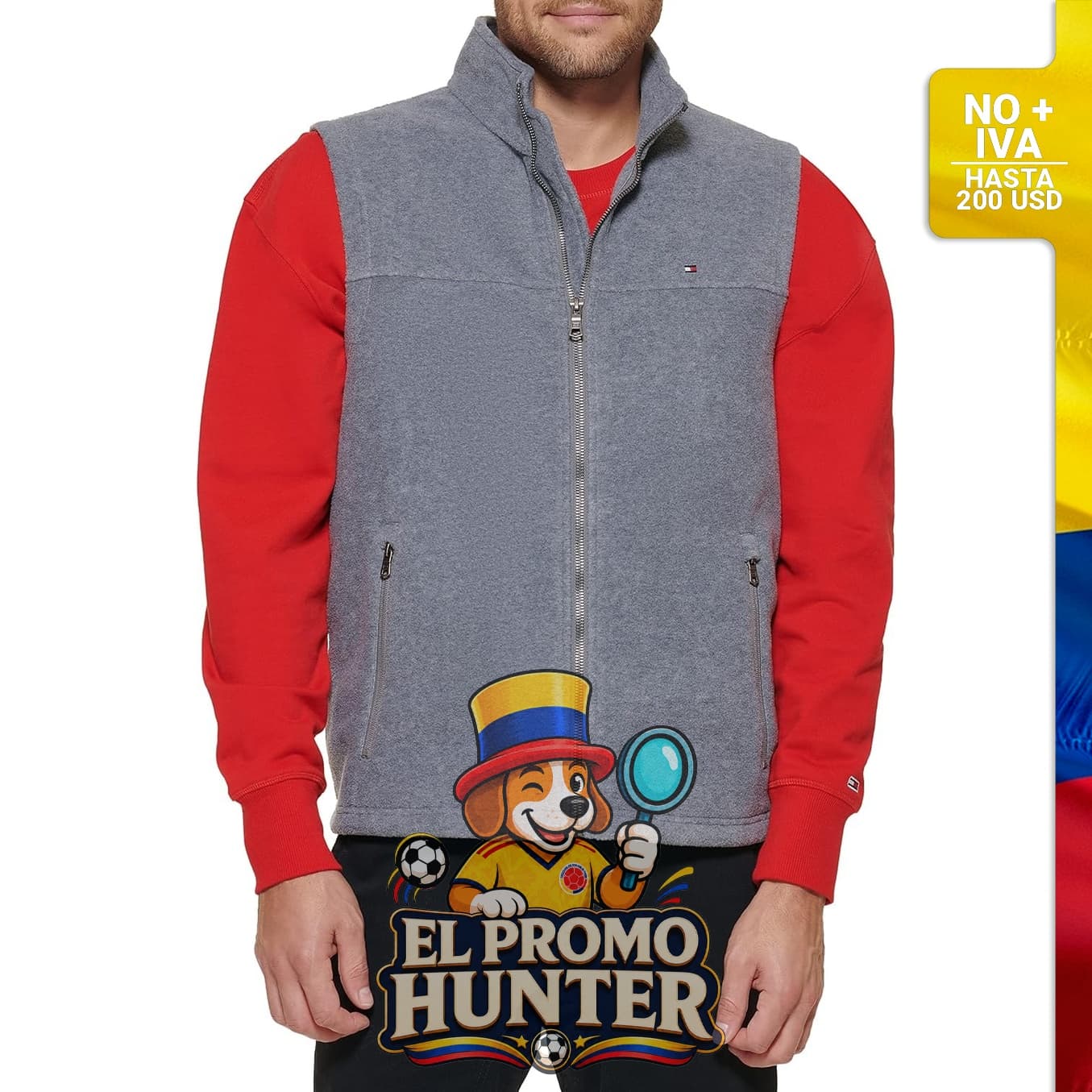 Chaleco Tommy Hilfiger para hombre, diseño sin mangas.