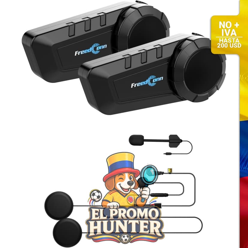 Auriculares Bluetooth FreedConn KY PRO para motocicleta, con intercomunicación y cancelación de ruido CVC, impermeables IP65.