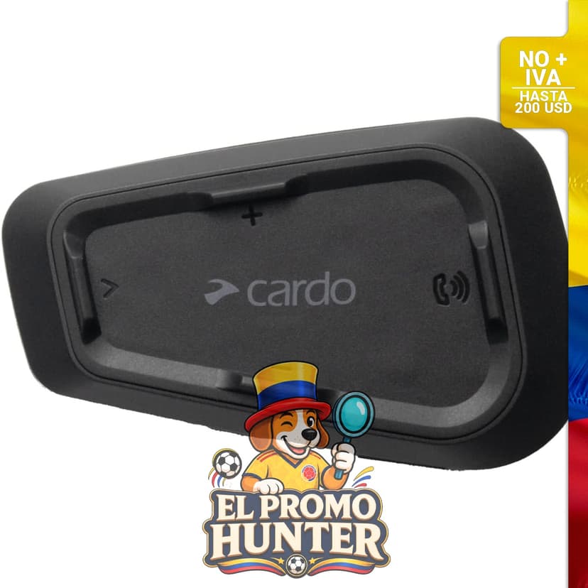 Auriculares de comunicación Bluetooth Cardo Systems Spirit para motocicleta, color negro.