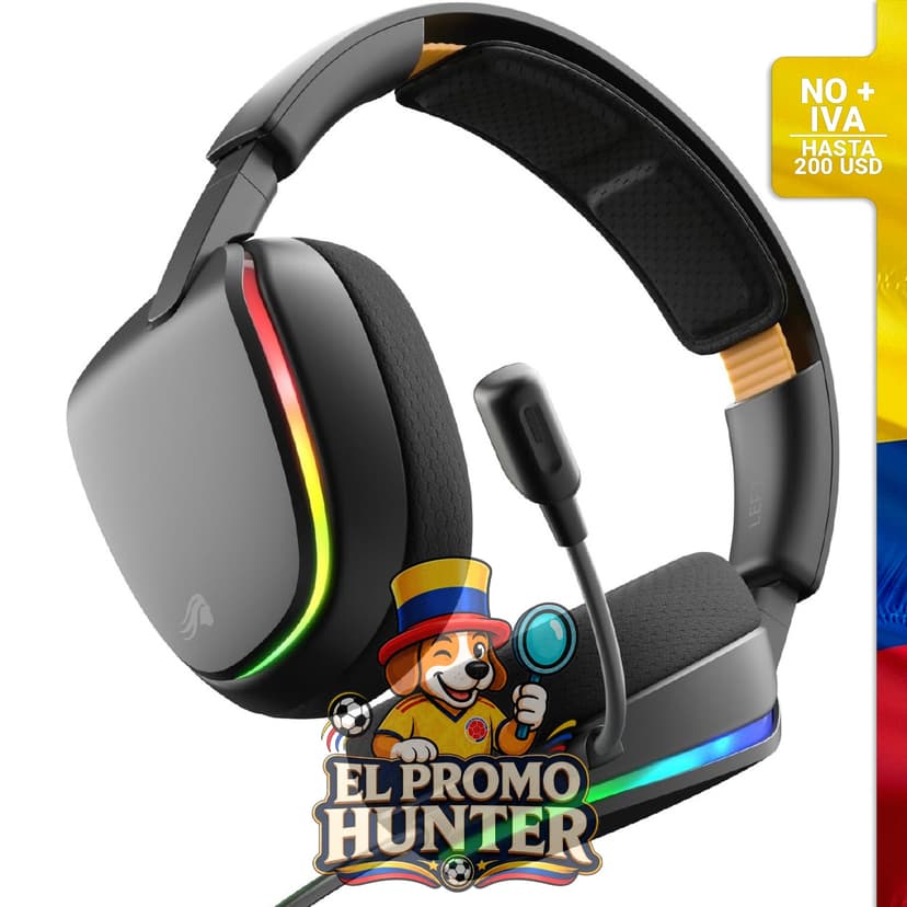 Auriculares estéreo RGB Glorious GHS Eternal para juegos, compatibles con PC, PS5, PS4 y Switch. Incluye micrófono desmontable.