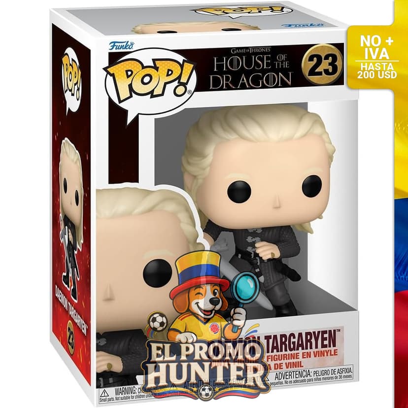 Funko Pop de Daemon Targaryen de La Casa del Dragón, figura de vinilo coleccionable.