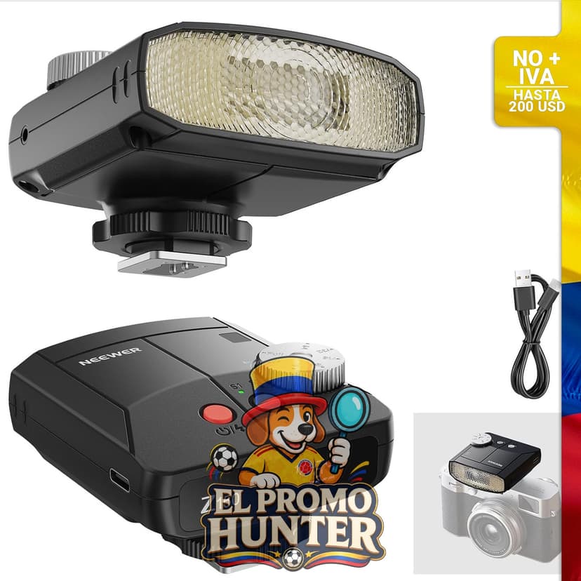 Flash Speedlite NEEWER Z150, 20Ws, GN15, 1200mAh, 640 destellos, reciclaje de 3.1s, compatible con Canon, Nikon, Sony, Fuji.