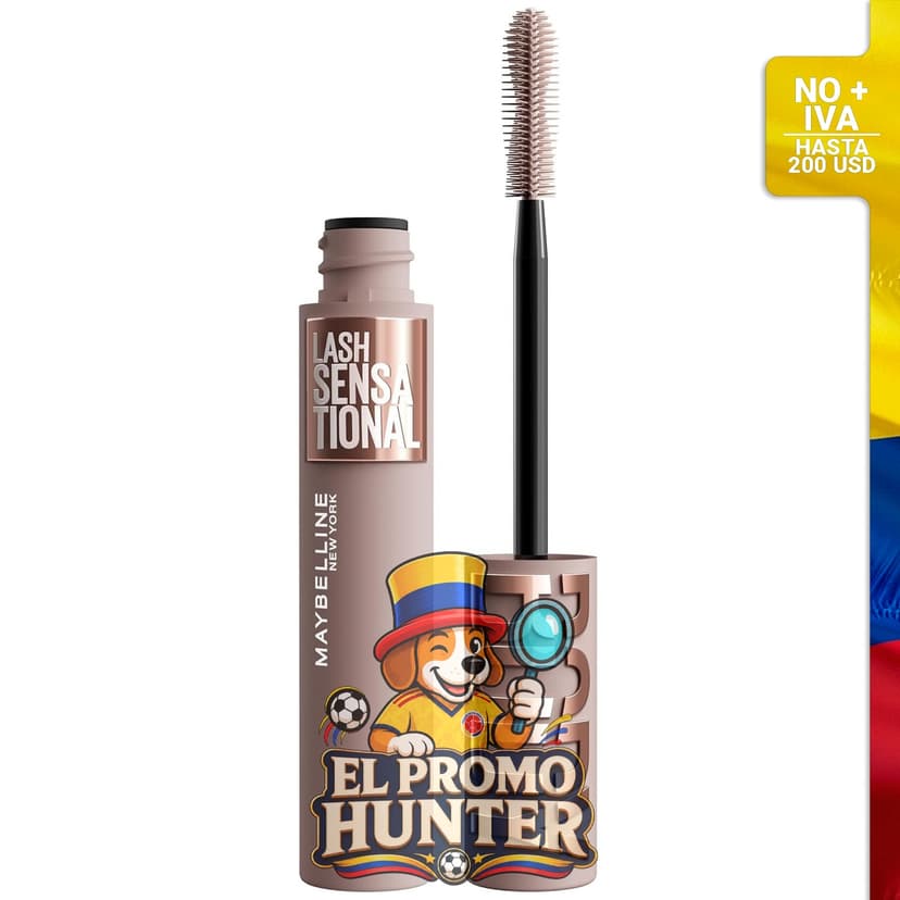 Pestañina lavable Maybelline Lash Sensational Body, fórmula para volumen y longitud.