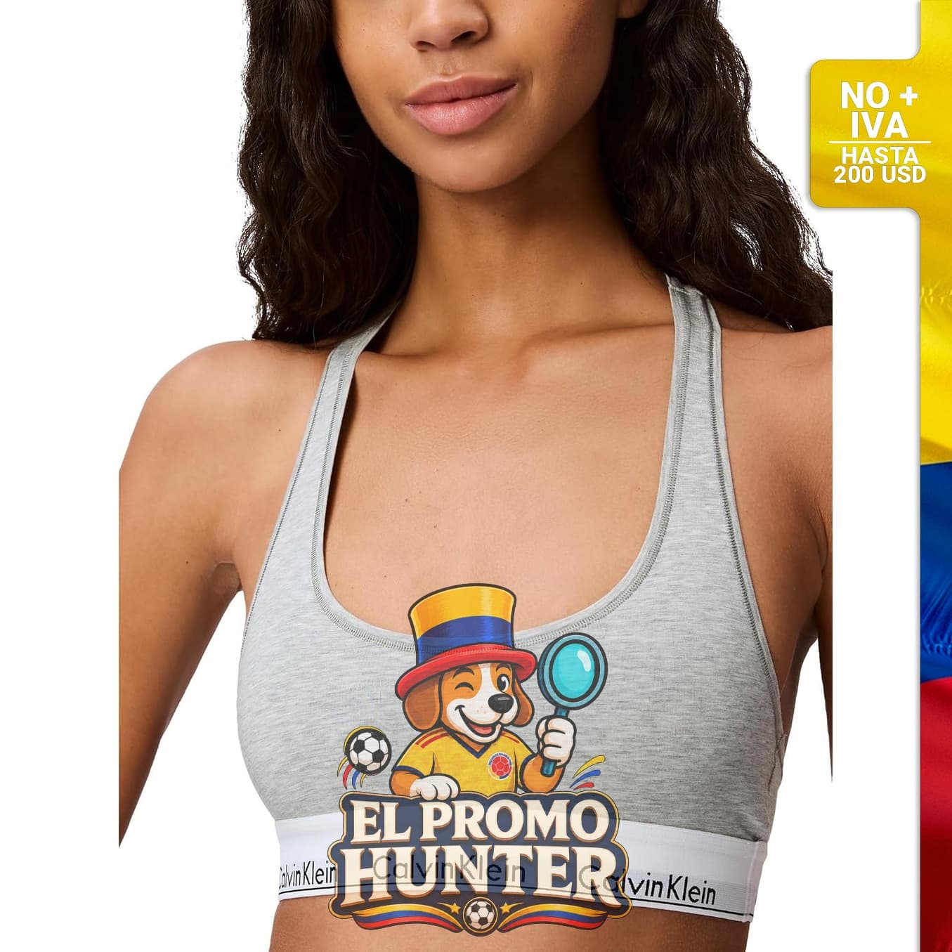 Brasier de algodón moderno sin alambres y sin forro para mujer, color gris.