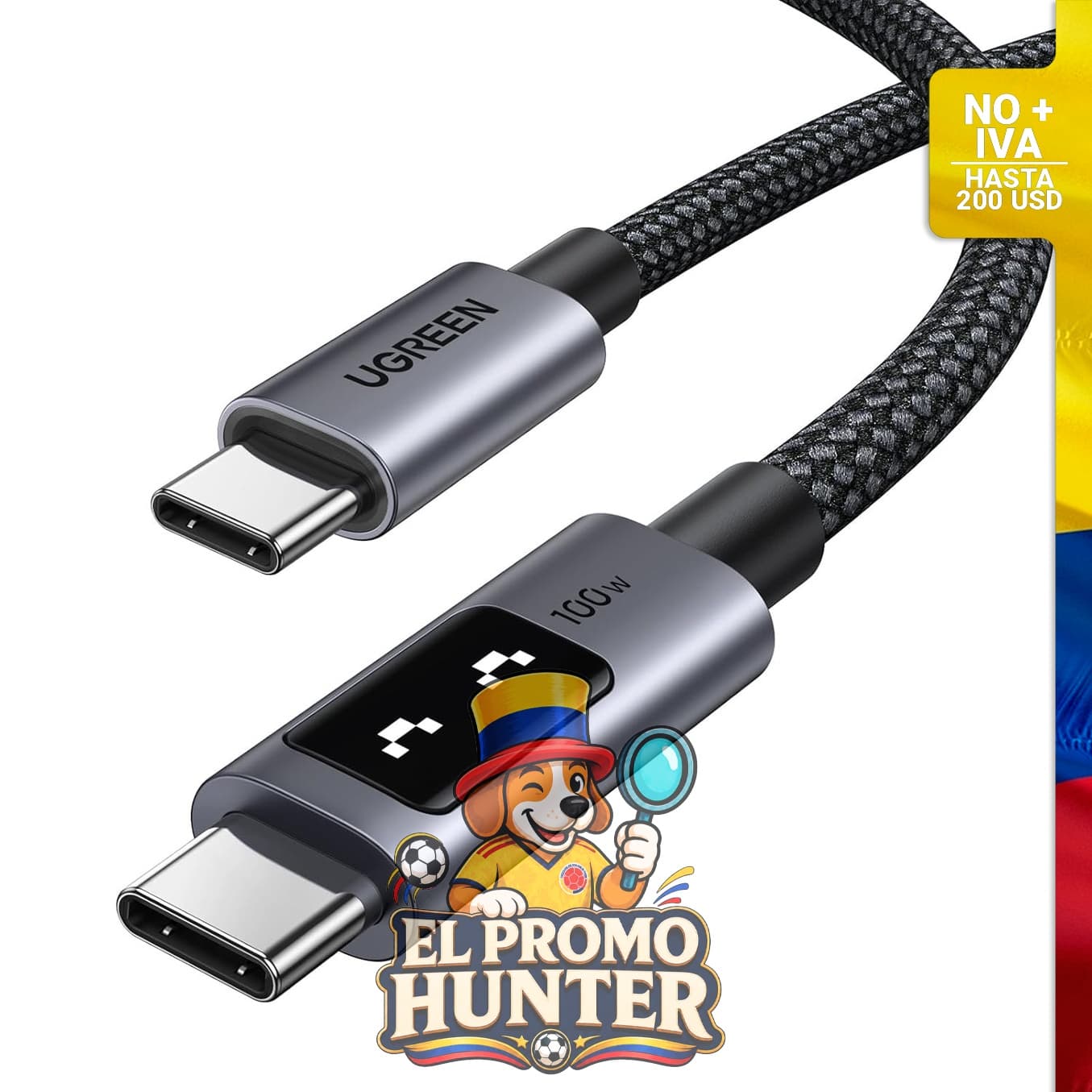 UGREEN Uno - Cable USB C a USB C de 100 W, 2 m, compatible con iPhone 17/17 Pro Max, MacBook Pro/Air, iPad Pro/Air y Galaxy S25 Ultra.