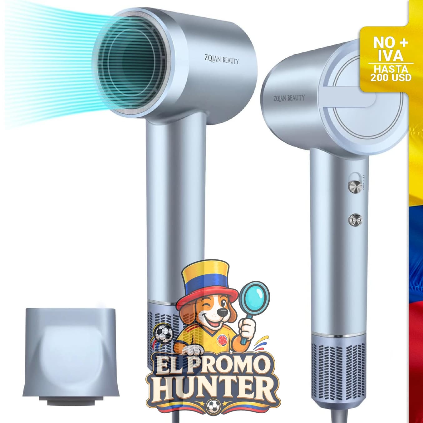 Secador iónico con potencia de 110,000 RPM.