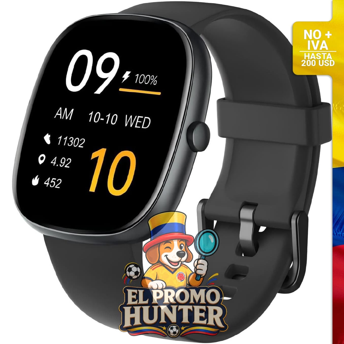 Reloj inteligente de 1.85" con función de llamadas.