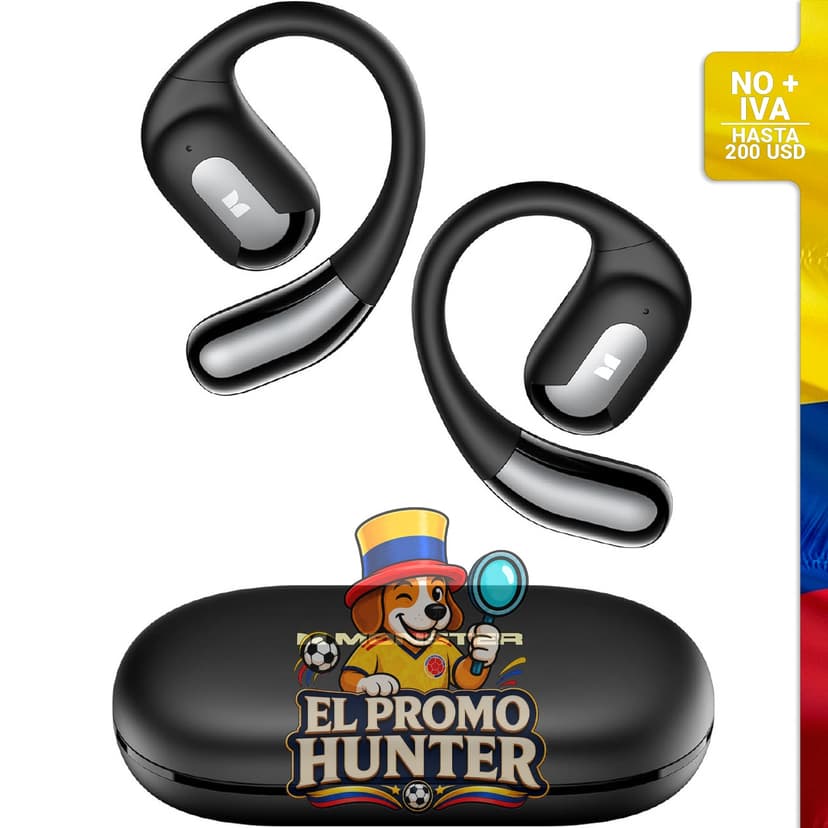 Auriculares Monster AC317 de oído abierto, sonido estéreo inalámbrico, Bluetooth 5.4, batería de 24 horas.