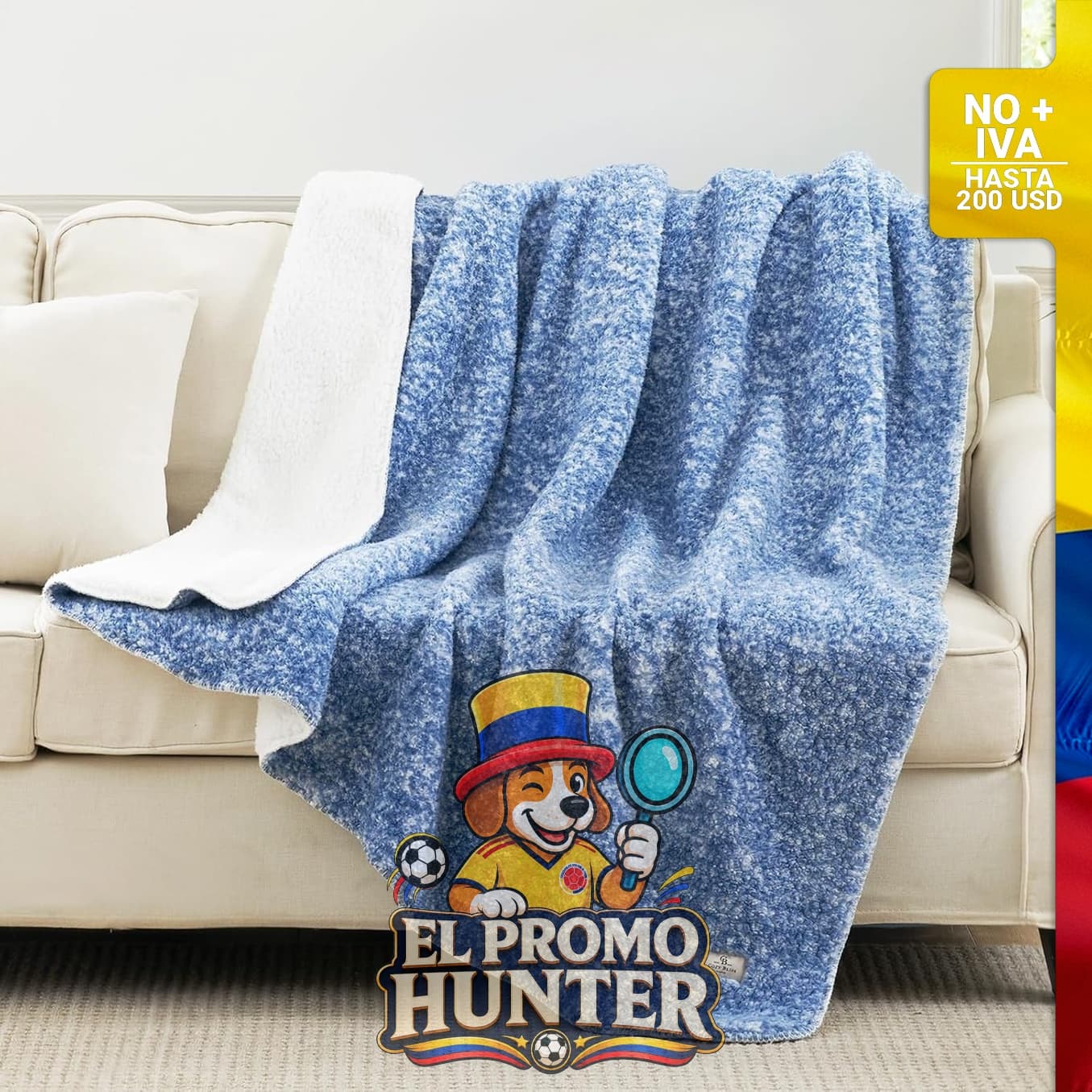 Manta reversible de forro polar Sherpa, 127 x 152 cm, suave y gruesa.