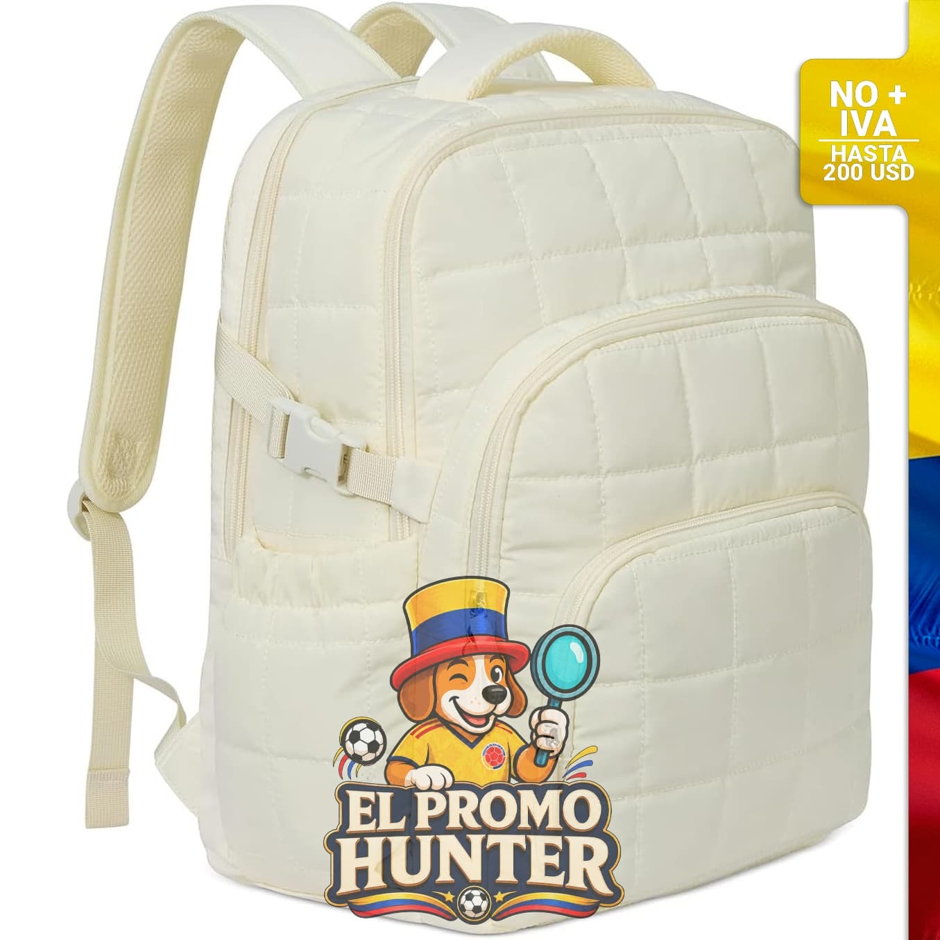 Mochila acolchada con capuchina para portátil, diseñada para mujer.
