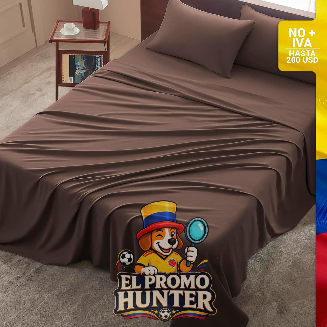 Juego de sábanas de 4 piezas tamaño California King, material transpirable y suave, con bolsillos profundos.
