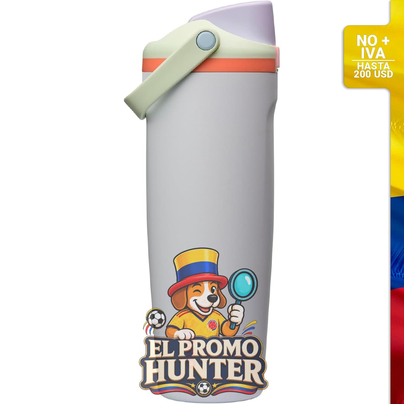 Botella térmica Owala FreeSip de 887 ml, diseñada para mantener la temperatura de las bebidas.