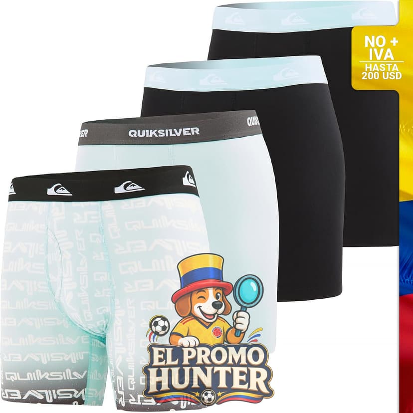 Paquete de 4 bóxers Quiksilver para hombres.