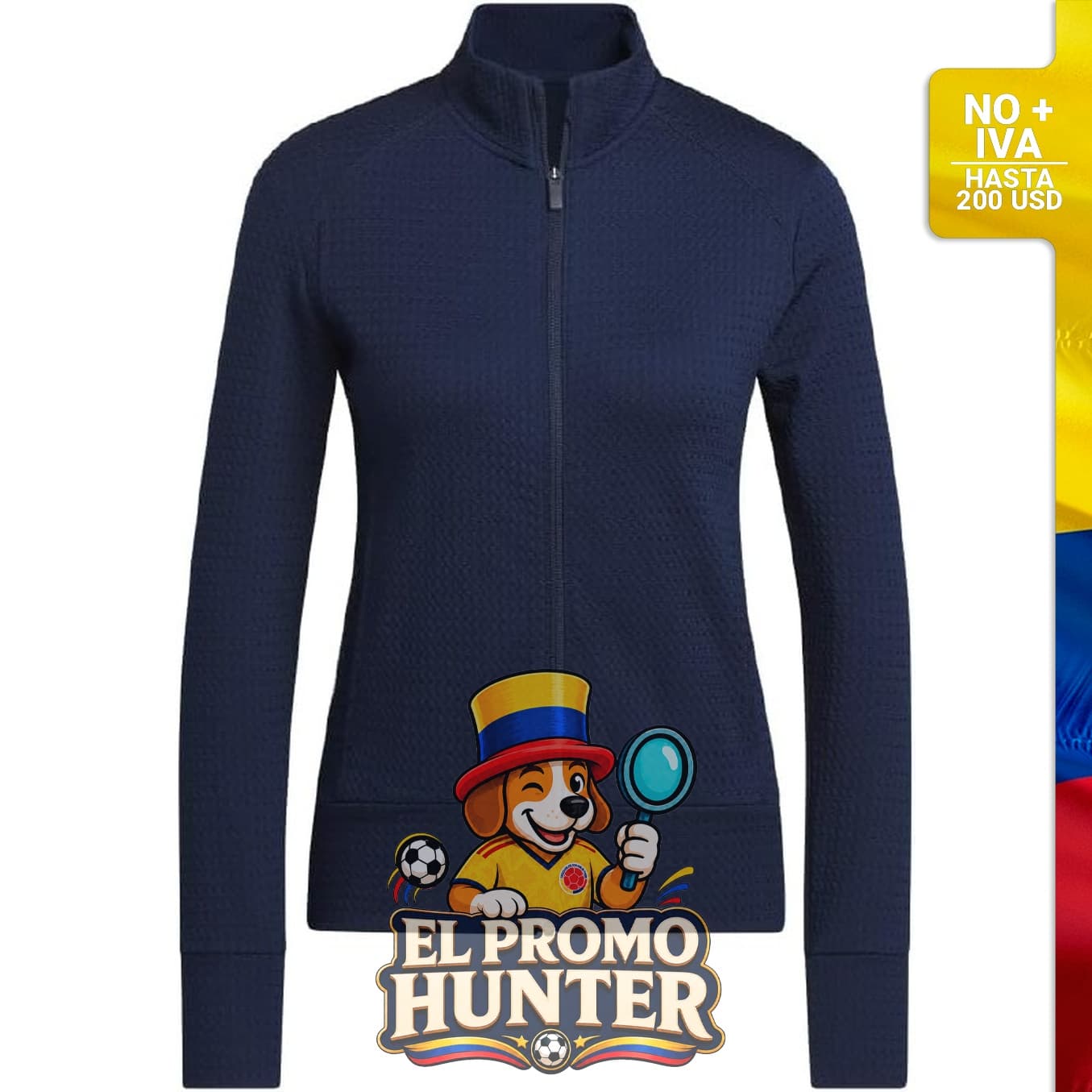 Chaqueta texturizada Ultimate365 para mujer de Adidas, color azul marino.