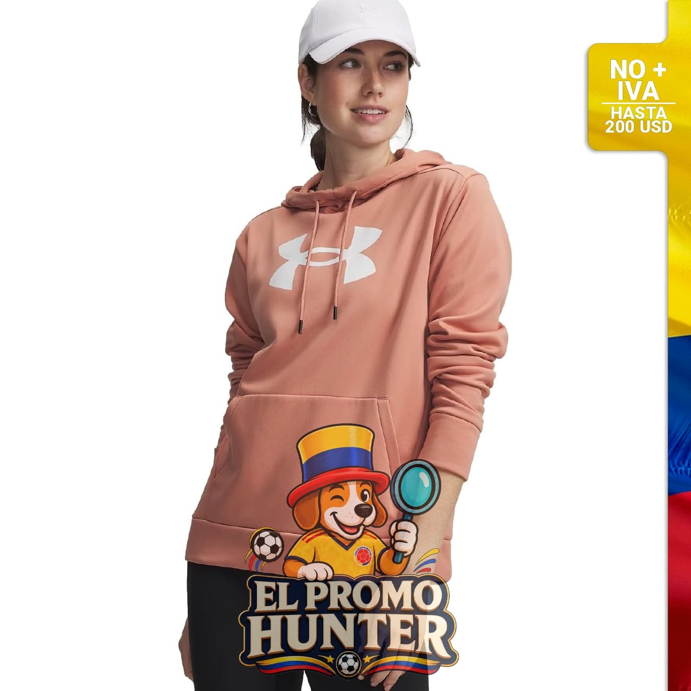 Sudadera con capucha de forro polar Under Armour, logotipo grande.