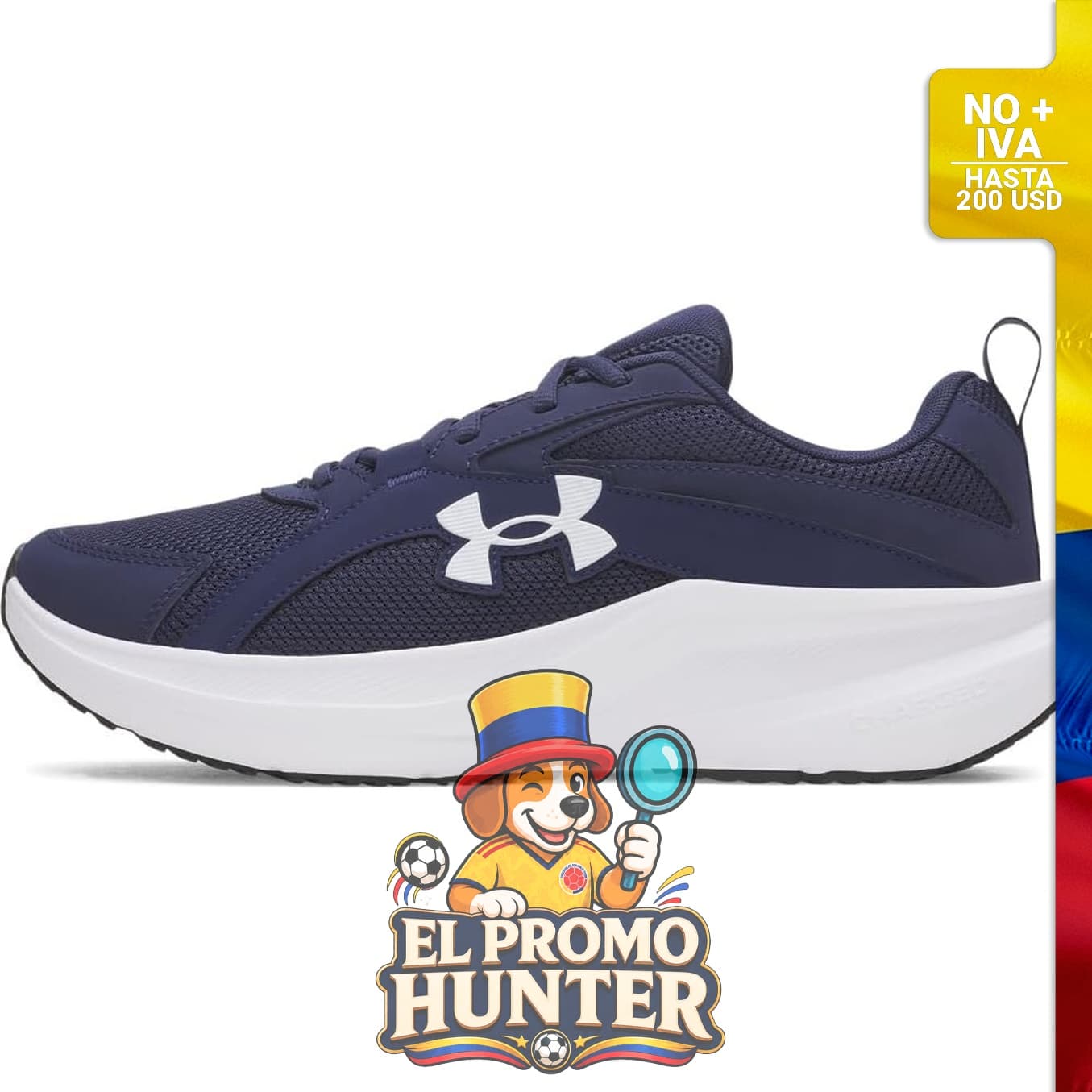 Tenis Under Armour para hombre, modelo 175803, con diseño deportivo y suela de goma.