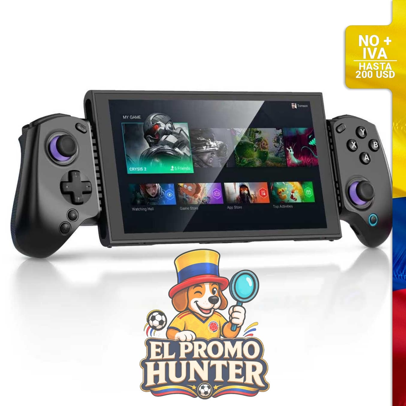 Controlador de juegos móvil Bluetooth abxylute S8 para Switch, iPhone, iPad y dispositivos Android.