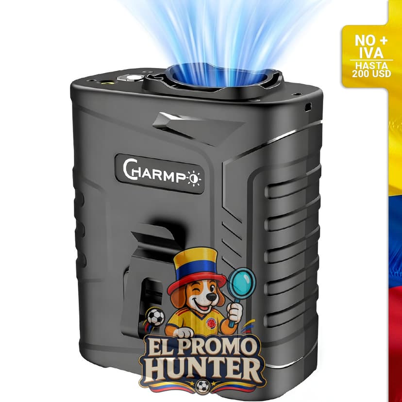 Ventilador de clip portátil recargable de 5000 mAh, 5 velocidades, viento de 39 pies/s, luz LED y SOS.