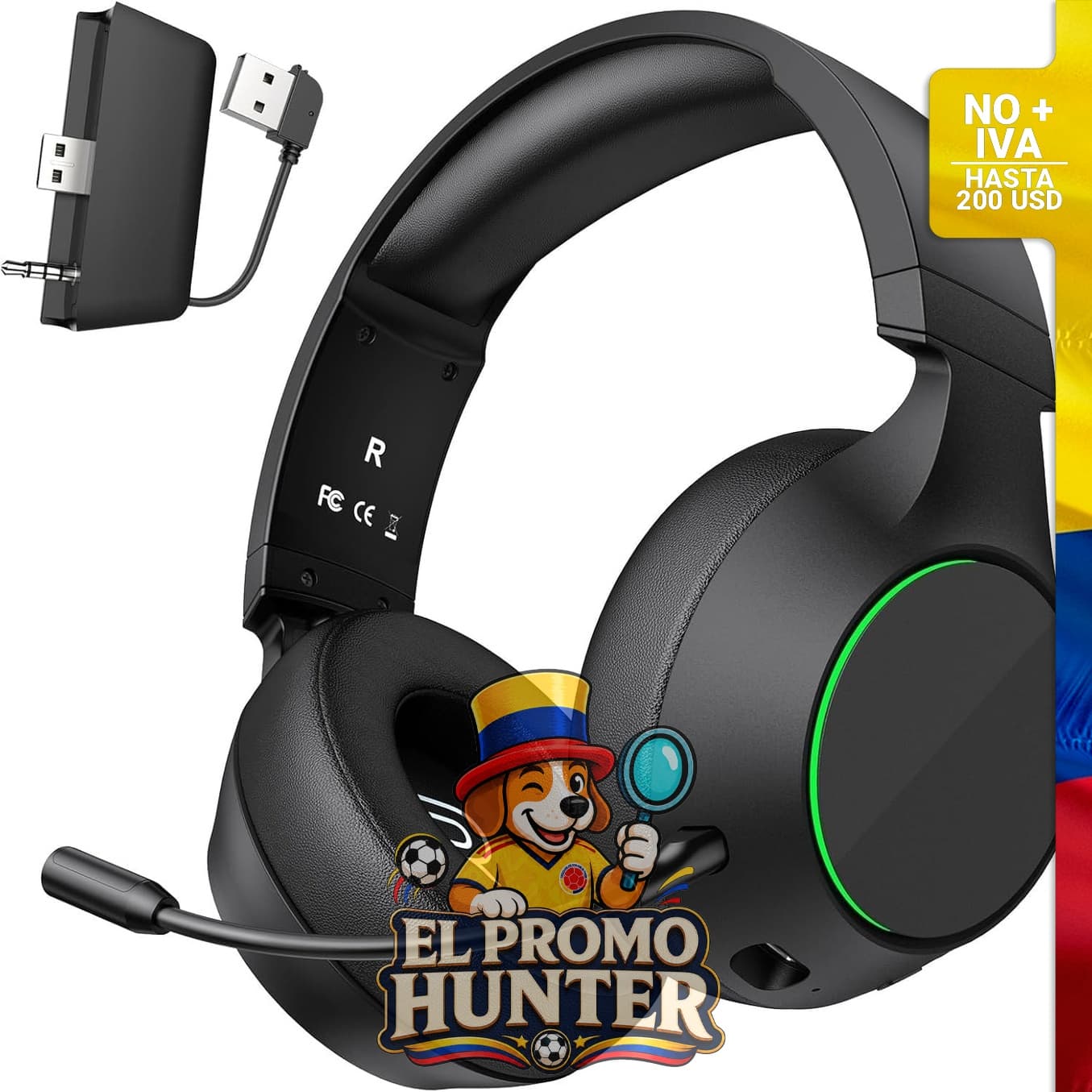 Auriculares inalámbricos YPBDAN modelo X4 70H para juegos, compatibles con Xbox Series X|S, Xbox One, PS5 y PC.