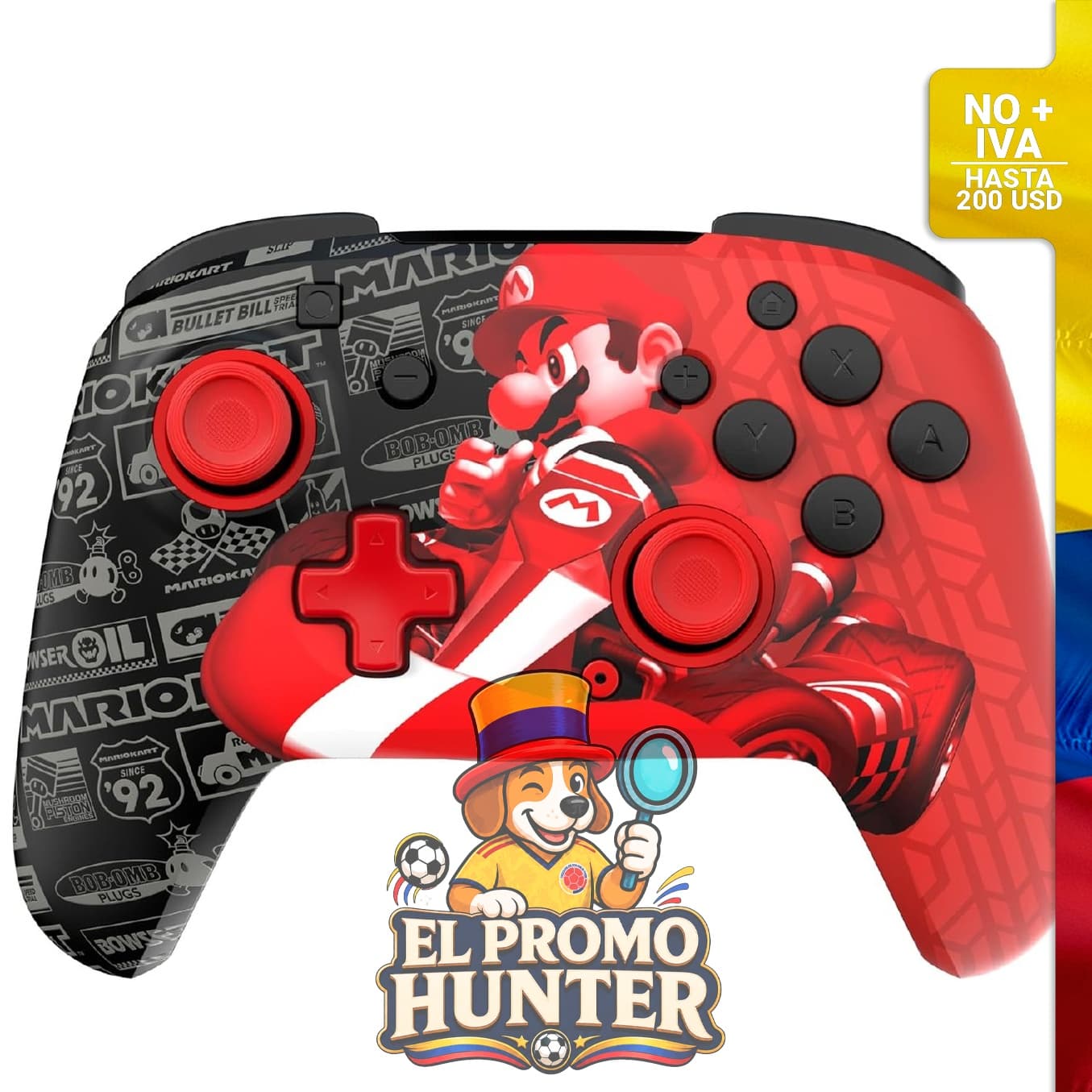 Controlador inalámbrico PDP Gaming REMATCH GLOW para Nintendo Switch, compatible con Switch 2, Lite y OLED.