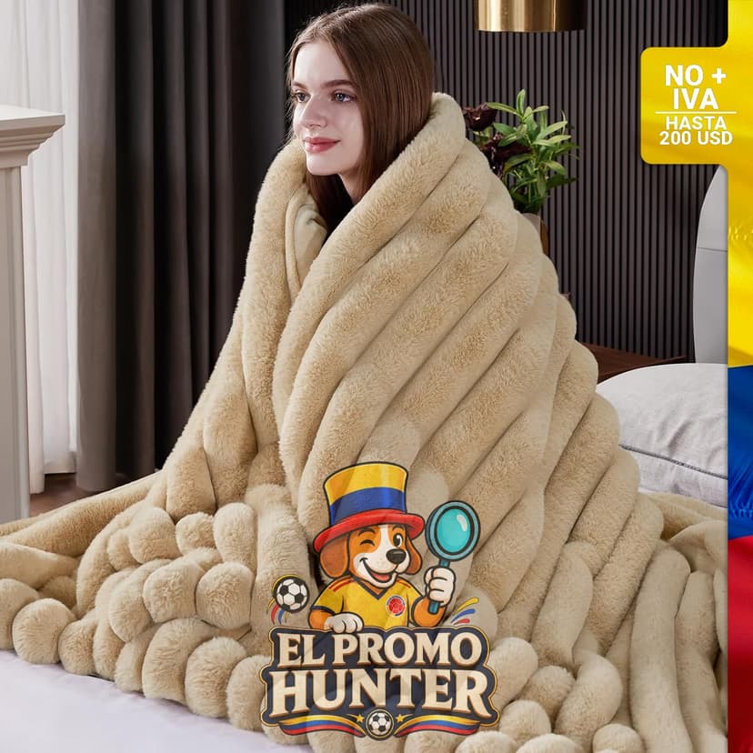 Manta de piel sintética de 1000 GSM, marca HaloRest.
