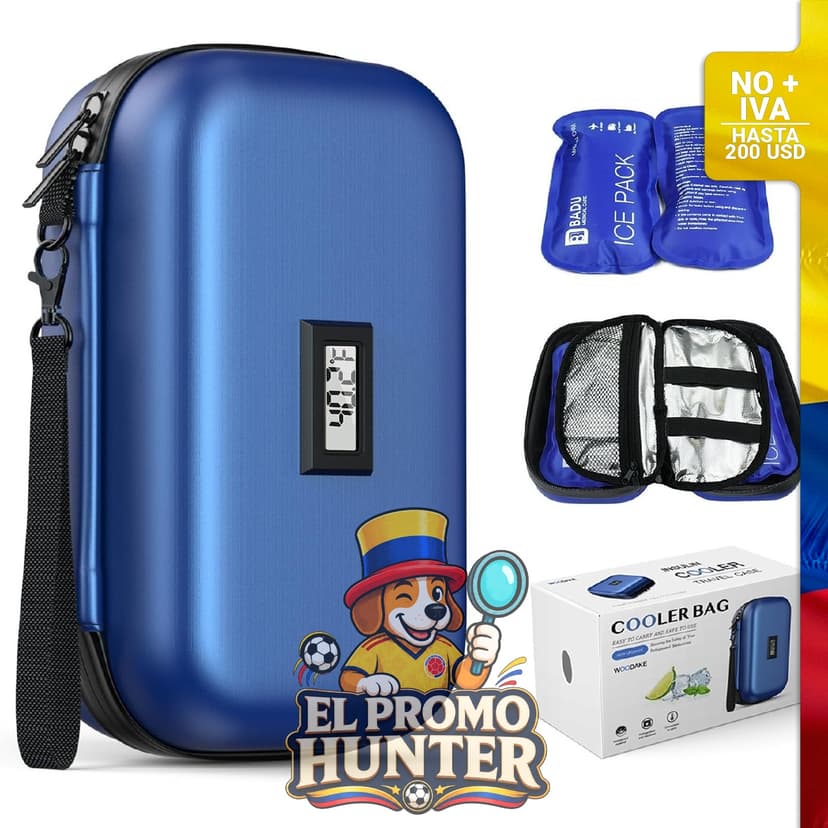 Estuche digital para insulina, compatible con regulaciones TSA.