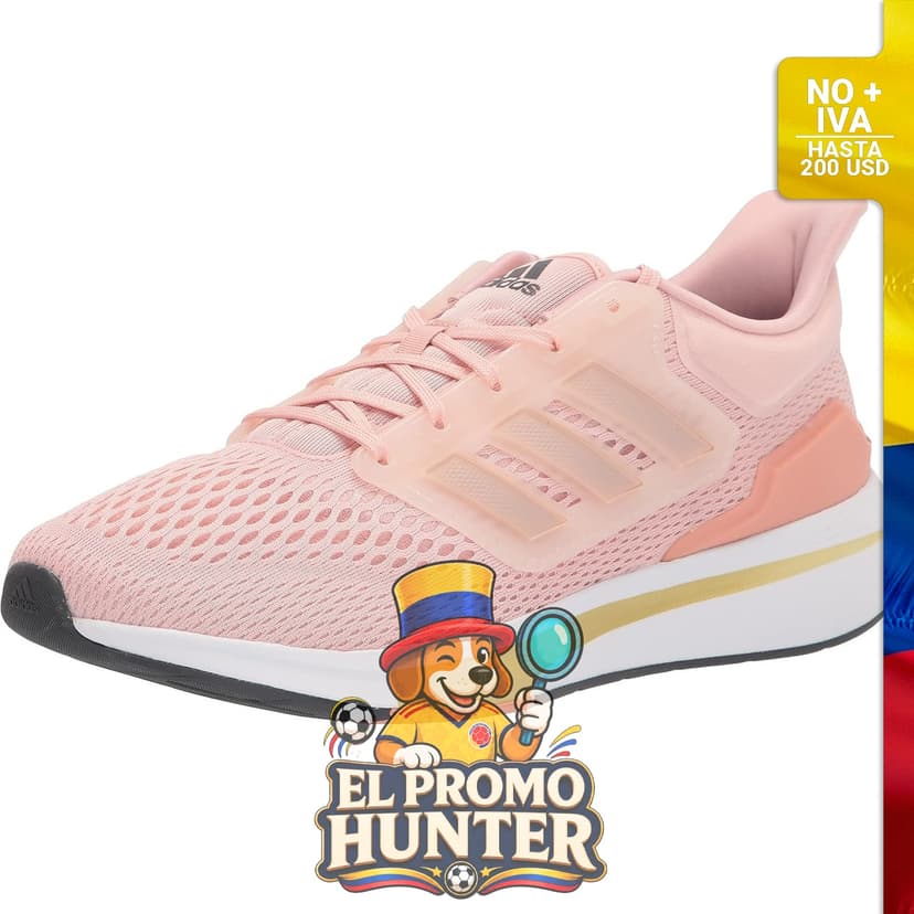 Tenis adidas Eq21 para correr mujer, diseño ligero y transpirable, suela de goma.