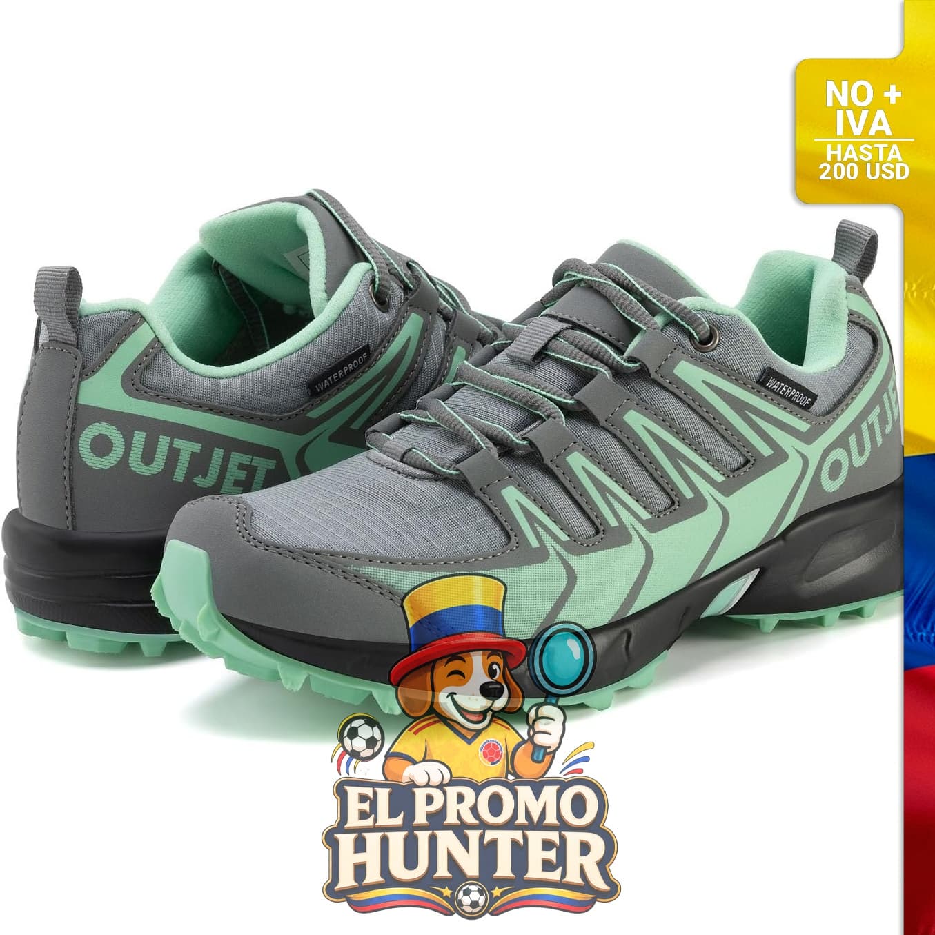 Zapatos OUTJET de senderismo impermeables para mujer.